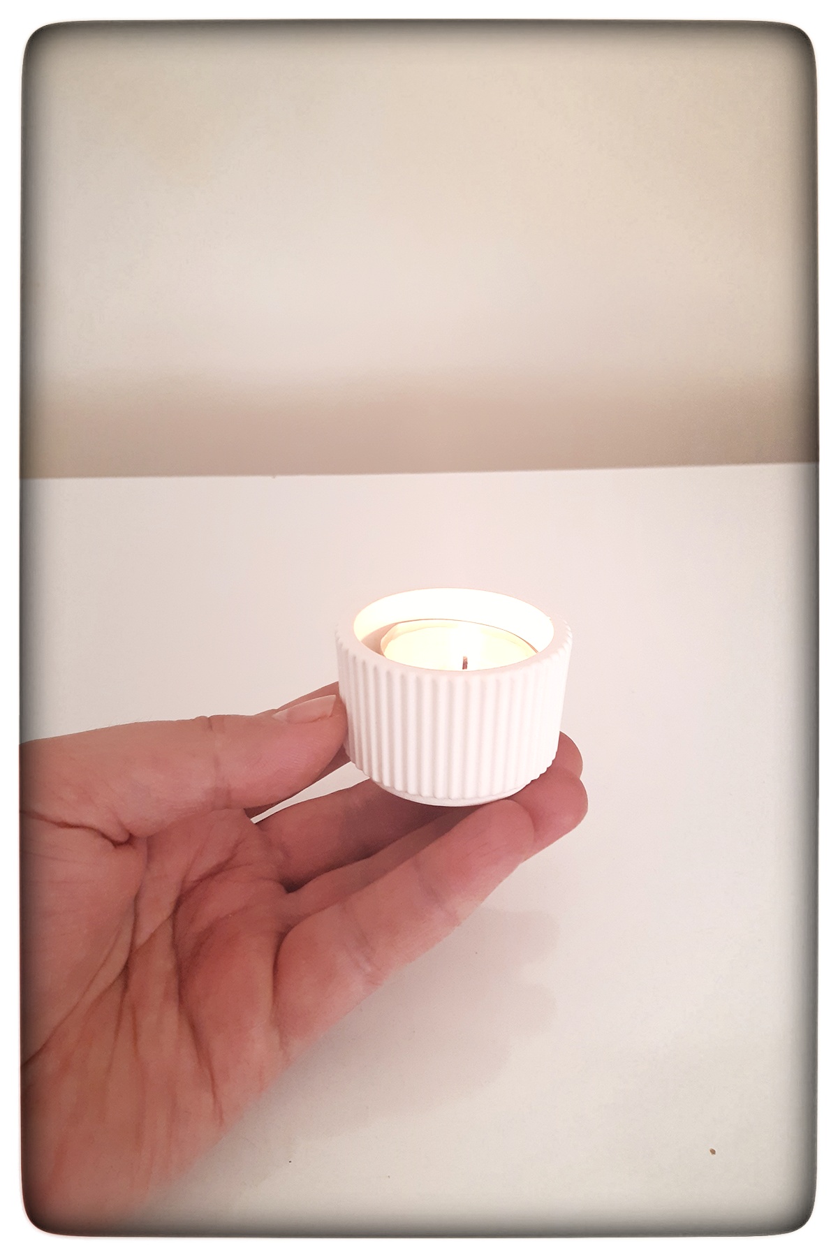 2 li Dekoratif Beton Mumluk Tealight Mumluk Mum Dahil Değil