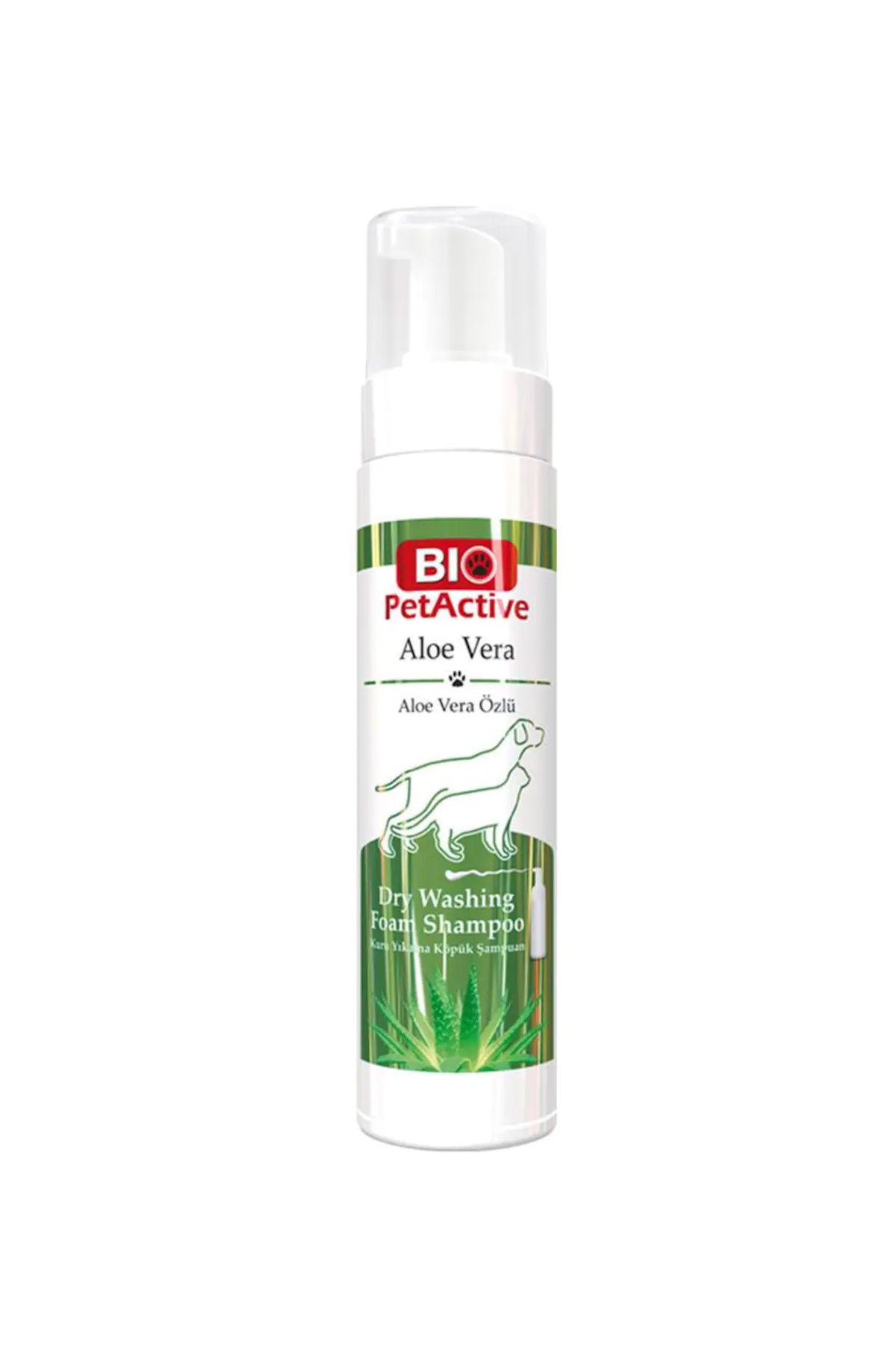 Bio Petactive Aloe Vera Köpek Şampuanı Kuru Yıkama Köpük Şampuan 200 ml