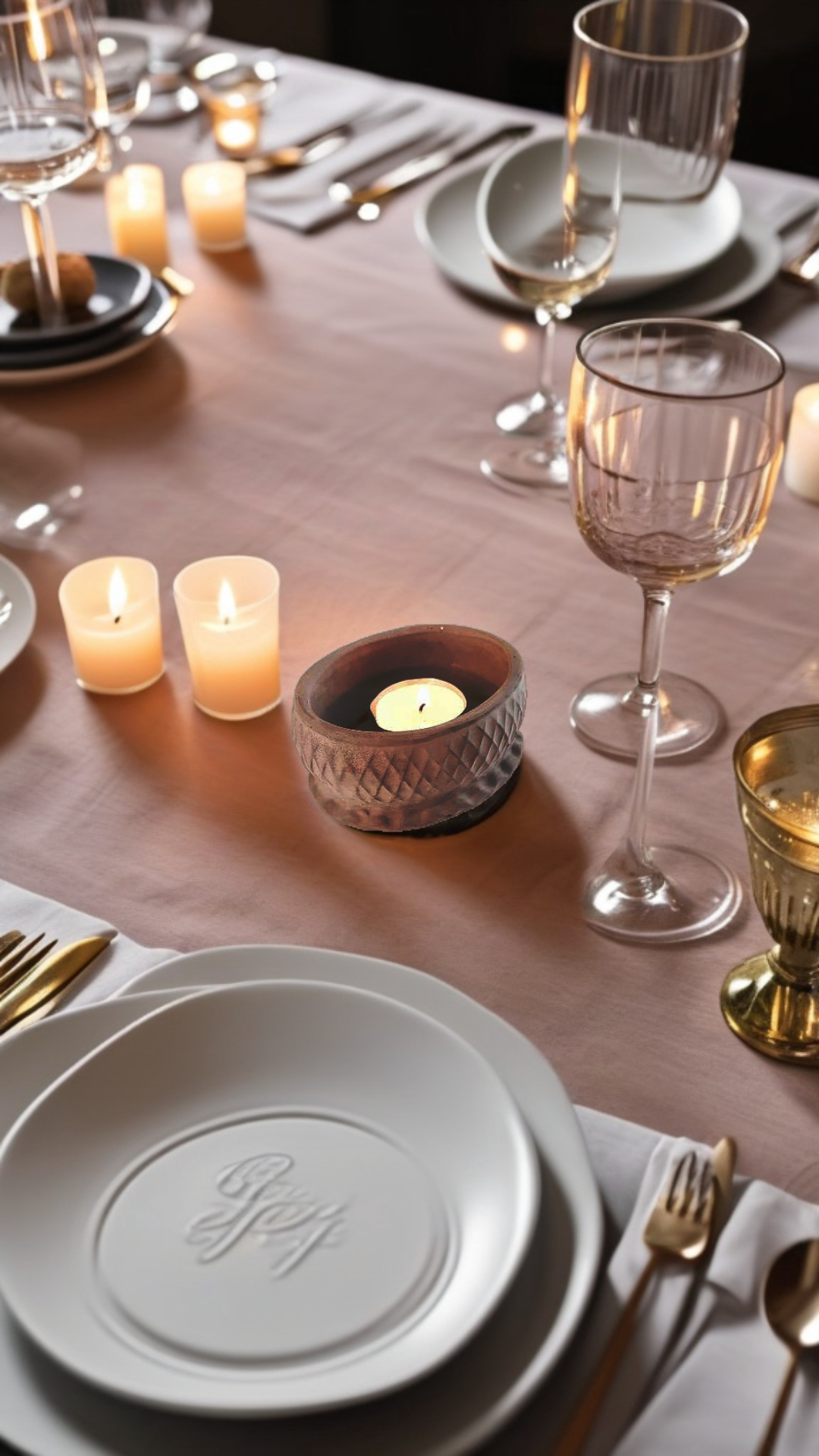Dekoratif%20Beton%20Mumluk%20Antrasit%20Tealight%20Şamdan%20Mum%20Dahil%20Değil