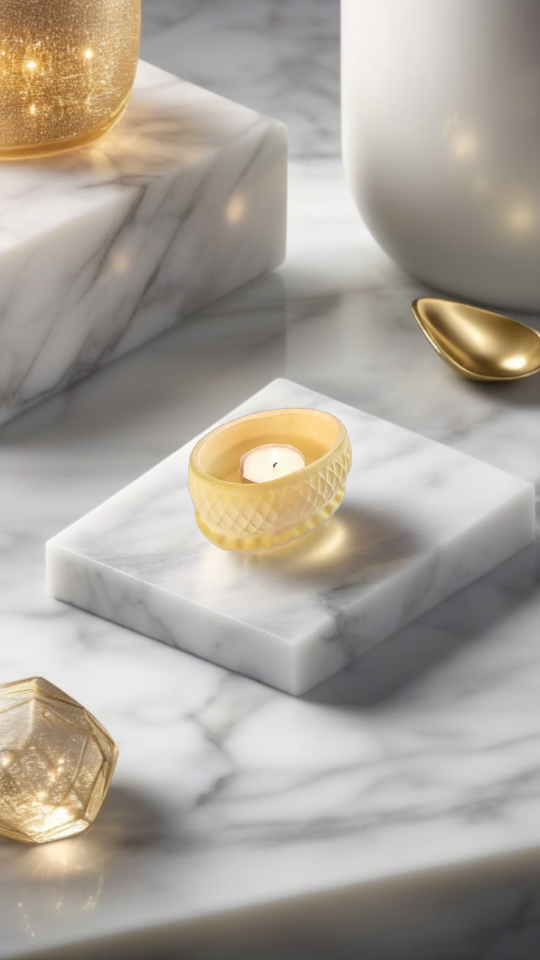 Dekoratif%20Beton%20Mumluk%20Sarı%20Tealight%20Şamdan%20Mum%20Dahil%20Değil