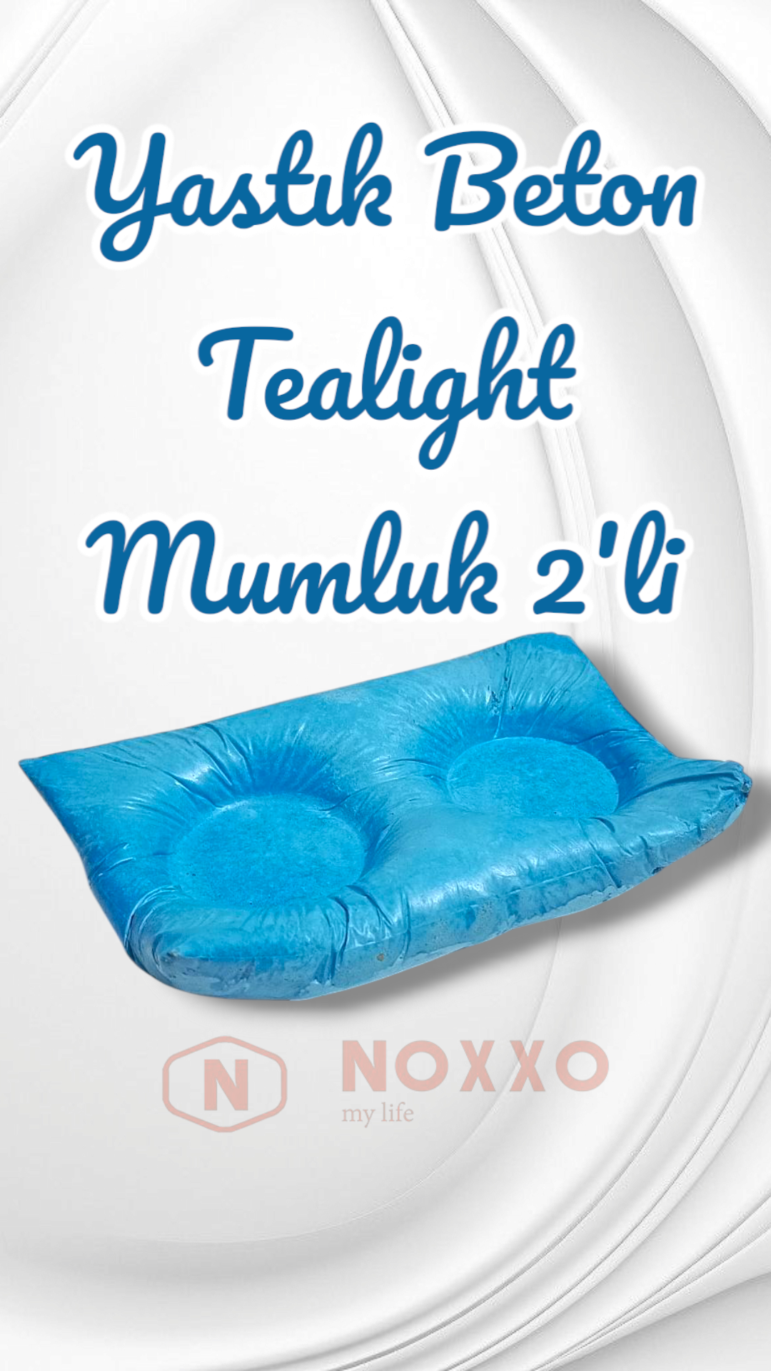 Dekoratif El Yapımı Beton Yastık Mumluk 2’li Tealight Mumluk Modern Dekor İç Mekan İçin Şık Tasarım