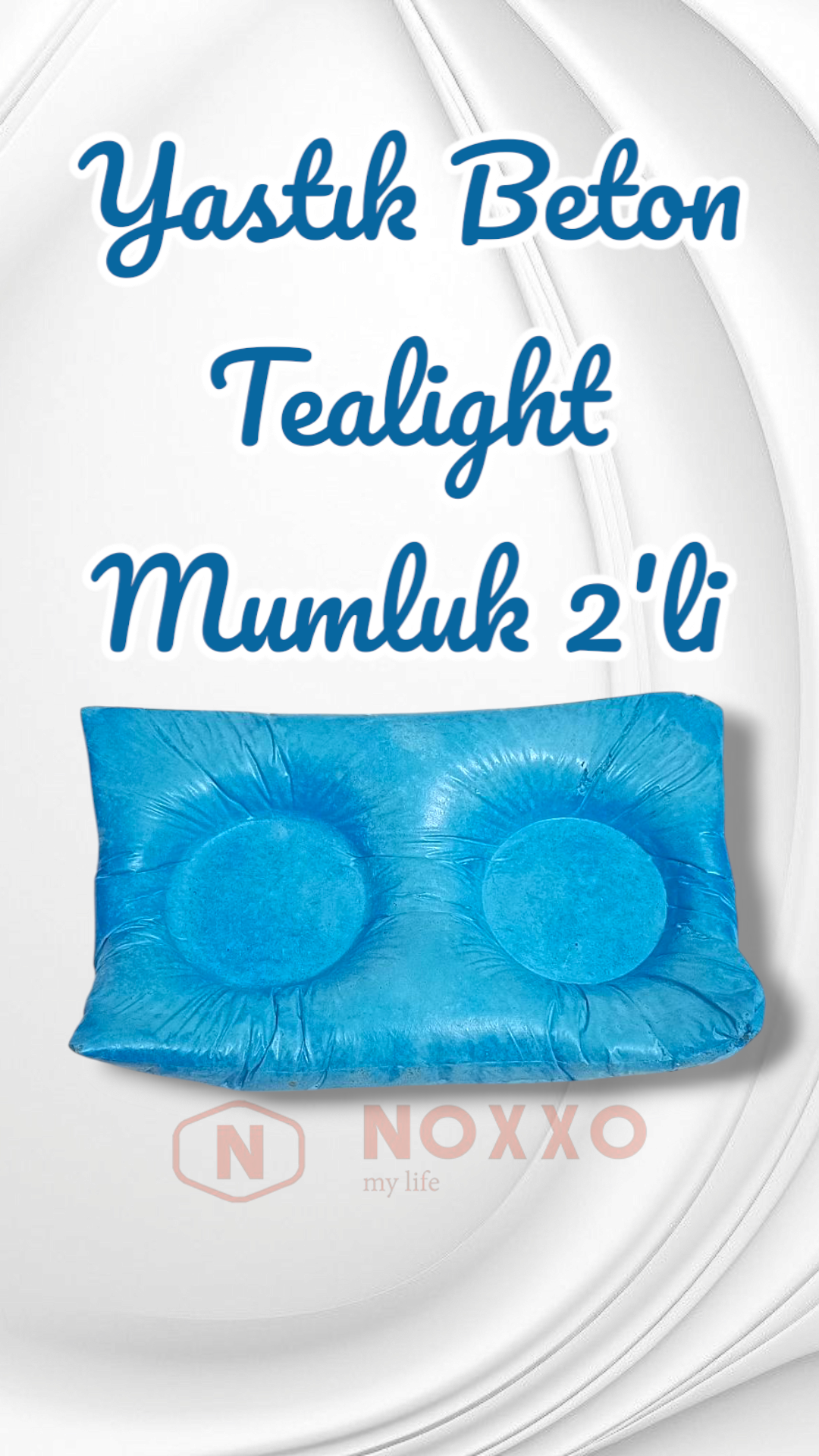Dekoratif El Yapımı Beton Yastık Mumluk 2’li Tealight Mumluk Modern Dekor İç Mekan İçin Şık Tasarım
