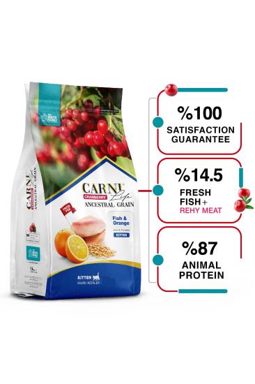 Carni Life Yavru Kedi Maması Balık-Portakal 10 kg