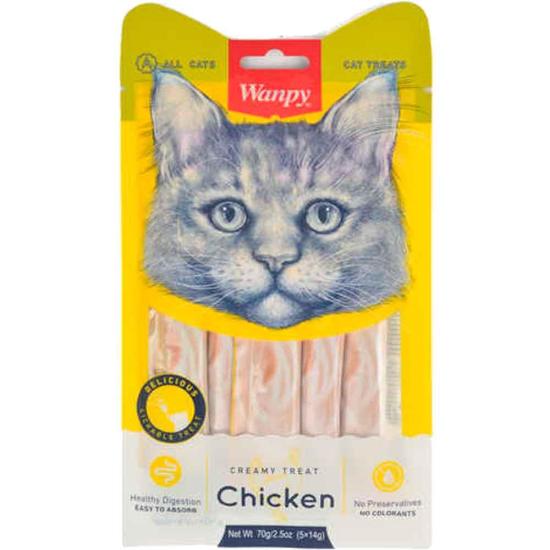 Lezzetli Kedi Ödül Maması Krema Kıvamında Tavuklu 5 x 14 gr