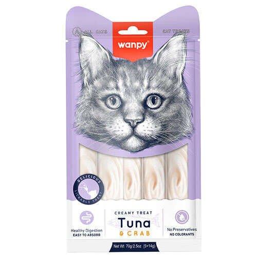 Lezzetli Kedi Ödül Maması Krema Kıvamında Ton Balığı Ve Yengeç 5 x 14 gr