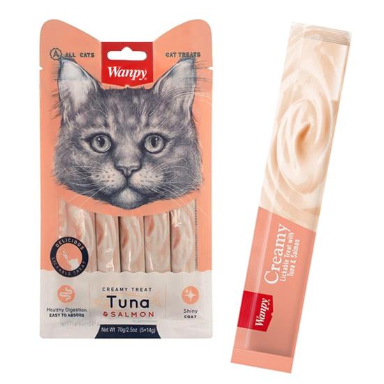 Lezzetli Kedi Ödül Maması Krema Kıvamında Ton Ve Somon Balıklı 5 x 14 gr