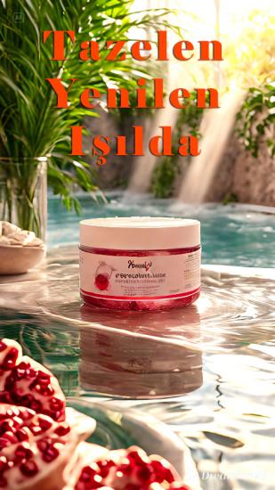 Homm Life Nar Çekirdeği Hibiskus Vücut Peelingi | Anti-Aging & Pürüzsüz Cilt